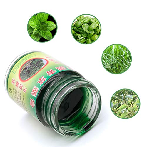 Ouskau 50 g de bálsamo tailandés verde de hierbas para gas abdominal, dolor de cabeza, mareos, todos los castigos, calambres en manos y pies, picaduras de insectos tóxicas