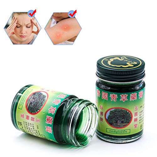 Ouskau 50 g de bálsamo tailandés verde de hierbas para gas abdominal, dolor de cabeza, mareos, todos los castigos, calambres en manos y pies, picaduras de insectos tóxicas