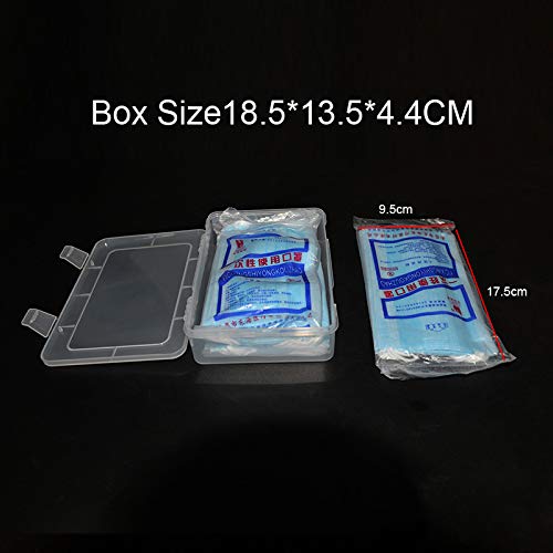 Ousyaah Caja de Almacenamiento de Mascarilla Desechable, Caja de Limpieza Transparente a Prueba de Polvo y Humedad, Caja de Almacenamiento de Algodón Filtrado