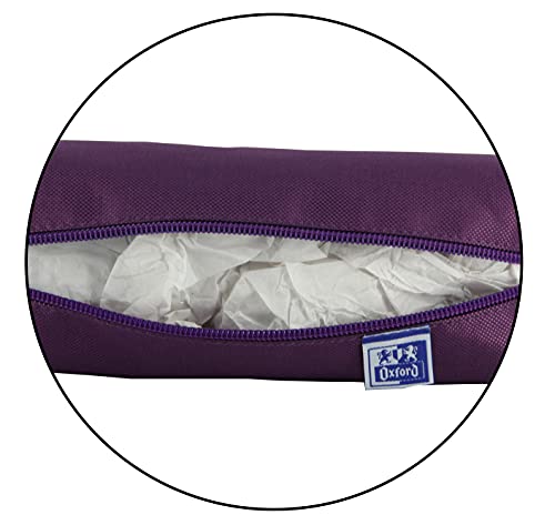 Oxford - Estuche Rectangular, kangoo con goma, 22 cm, color morado