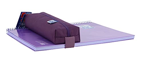 Oxford - Estuche Rectangular, kangoo con goma, 22 cm, color morado