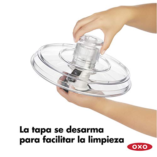OXO Good Grips, Centrifugadora y escurridor transparente para ensaladas y verduras, tamaño grande