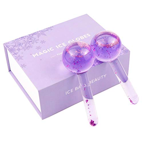 Oyria 2 uds, Rodillos faciales de Hielo, Bola de Cristal, masajeador de Belleza refrescante, Bola de Rodillo con Efecto de enfriamiento, Bola de Cristal de energía, Rodillo de enfriamiento Facial
