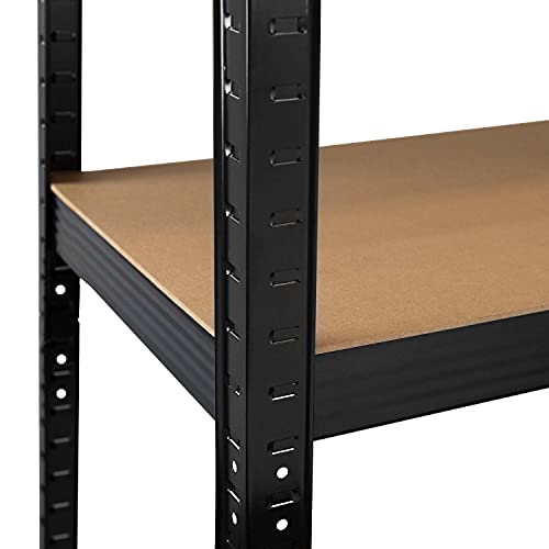 Pack 2 Estanterías Modulares Negras con 5 Baldas Ajustables | GH91 | Estantería Uso Profesional o Doméstico | Dimensiones 180x90x40cm | Aguanta hasta 875 Kg | Garantía 2 Años