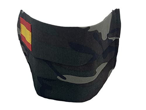 Pack 2 unidades de algodon estampado Camuflaje (militar) con bandera de España