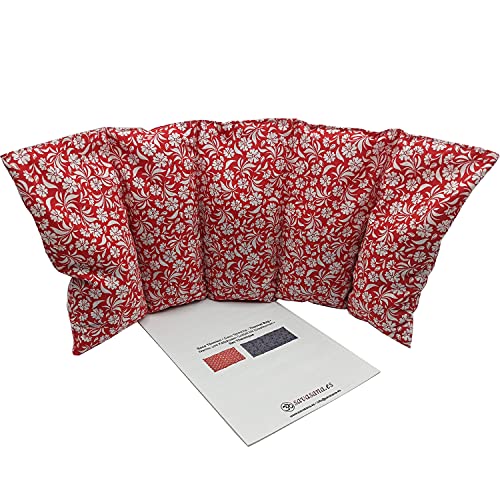 PACK 2 UNIDADES - Sacos térmicos "RED GARDEN"– 26X16 cm (M/L) y 50x20cm (XL) – relleno con 330gr Y 800gr de huesos de cereza - para microondas y congelador