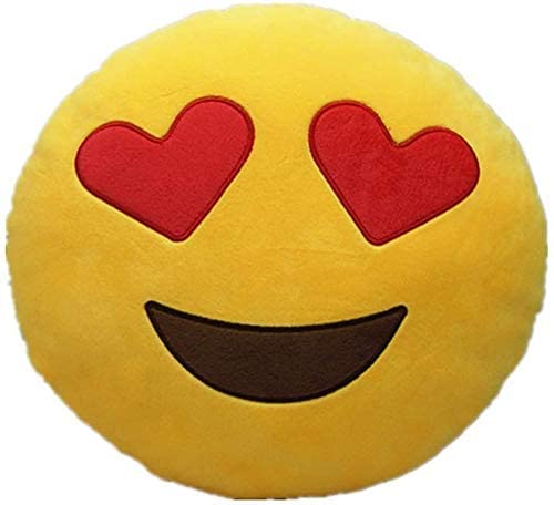Pack 2 x Cojín Emoji Almohada Emoji Emoticon Relleno Suave 35x35x5cm