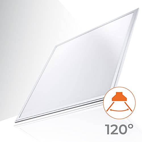 Pack 2x Luminaria Panel LED 60x60 cm, 40W Ultrafino. Color Blanco Frio (6500K). Idoneo Techo Modular. 3600 Lumenes.