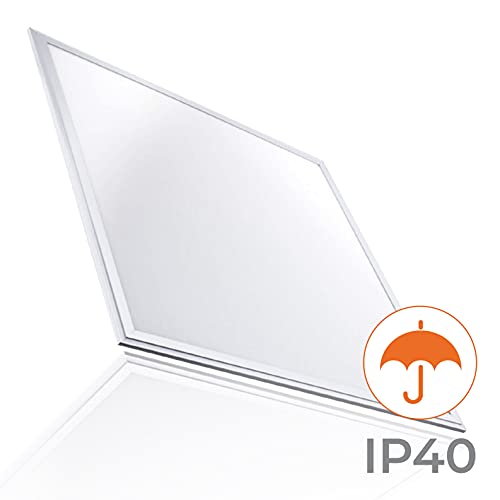 Pack 2x Luminaria Panel LED 60x60 cm, 40W Ultrafino. Color Blanco Frio (6500K). Idoneo Techo Modular. 3600 Lumenes.