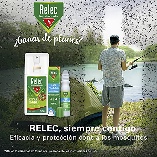 Pack Ahorro antimosquitos Relec Extra Fuerte + Relec Post-Picaduras, Spray repelente de mosquitos, Con eficacia y protección contra el mosquito tigre, hasta 9h de protección contra el mosquito común