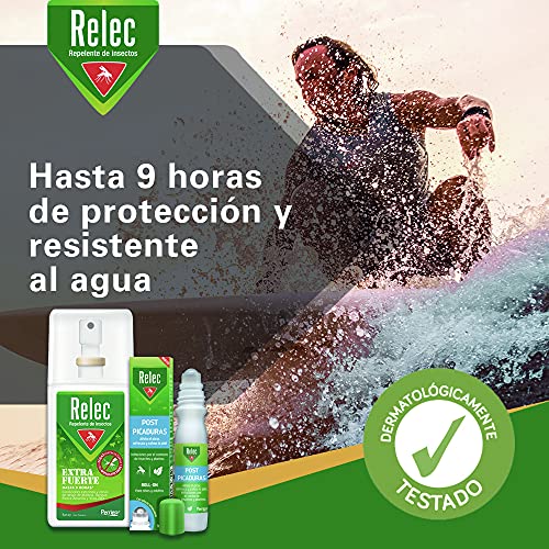 Pack Ahorro antimosquitos Relec Extra Fuerte + Relec Post-Picaduras, Spray repelente de mosquitos, Con eficacia y protección contra el mosquito tigre, hasta 9h de protección contra el mosquito común