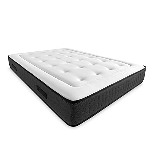 Pack Colchón Viscoelástico Creta + Canapé Extra-Reforzado | Color Blanco 150 x 200 | Montaje Incluido
