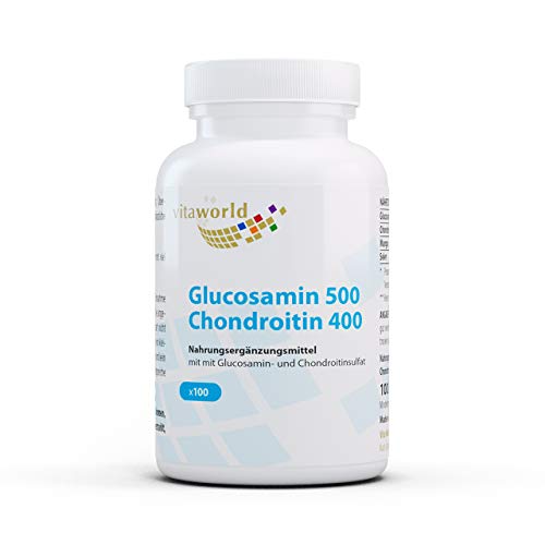 Pack de 3 Glucosamina 500mg Condroitina 400mg 3 x 100 Cápsulas Vita World Farmacia Alemania - Articulaciones