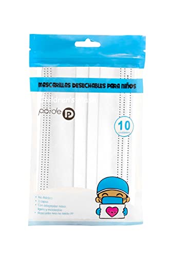 PAIDE P Mascarillas Higiénicas 3 Capas Desechables Niños 20 Unidades Blancas (c-30)