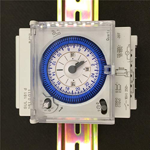 PAJKYQSL Temporizador mecánico analógico 110 V-220 V 24 horas diarias programables 15 minutos ajuste relé temporizador Sul181D Hot