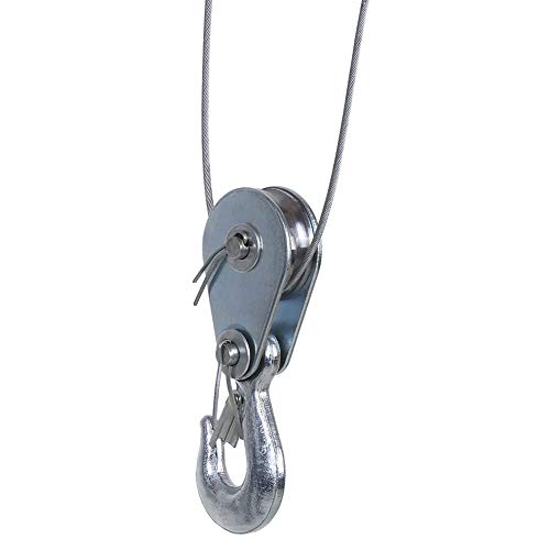 Palan eléctrico de 220 V, cabrestante de cable eléctrico para 100 kg/200 kg, con interruptor de emergencia, para casa, almacén, fábrica, altura de elevación: 12 m/6 m
