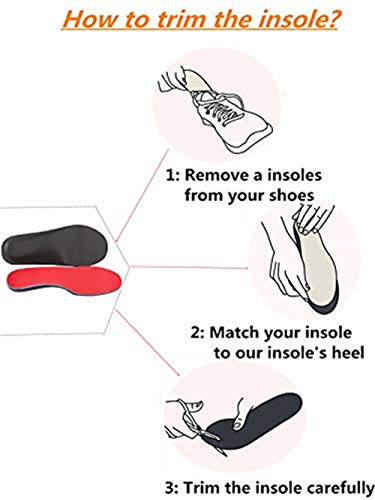 PALMFOX Zapatos de soporte para arco ortopédico a medida Inserciones Plantillas Pies planos Dolor Fascitis plantar Pronación para hombre y mujer