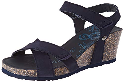 Panama Jack Vieri Basics, Sandalia con Pulsera Mujer, Azul (Marino B1), 37 EU