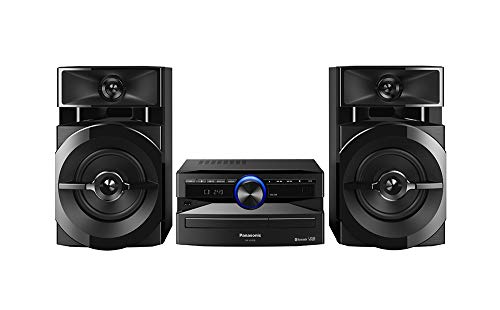 Panasonic SCUX100EK Home Audio Mini System Microcadena (Home Audio Mini System, USB, Bluetooth, Acabado Mate, Estereo, MAX JukeBox, 300 W, De 2 Vías, 13 cm, DJ, Subwoofers De 13 cm) Color Negro