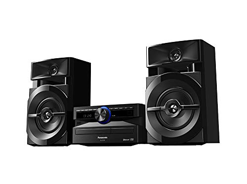 Panasonic SCUX100EK Home Audio Mini System Microcadena (Home Audio Mini System, USB, Bluetooth, Acabado Mate, Estereo, MAX JukeBox, 300 W, De 2 Vías, 13 cm, DJ, Subwoofers De 13 cm) Color Negro