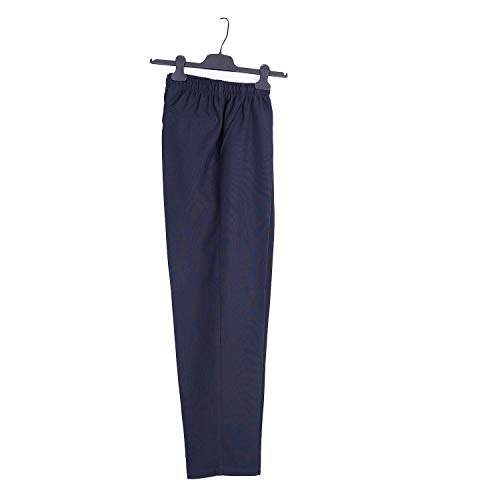 Pantalón Adaptado Hombre - Tallas Grandes - Pantalon Vestir con Goma en la Cintura (Marino, 3XL)