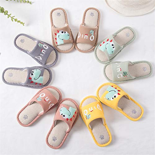 Pantuflas Animales Niños Niñas Zapatillas Casa Interior y Exterior Babuchas Comoda Peludas Slippers Ortopedicas Zapatos Botines Antideslizante Disfraz Dinosaurios Juguetes (Verde, 33.5)