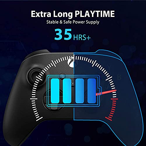 Paquete de 2 controladores de batería recargable para Xbox One y Xbox Series X|S con cable cargador USB C de 10 pies y adaptador micro USB 6amLifestyle baterías Xbox Play y kit de carga, XBOX-SB03