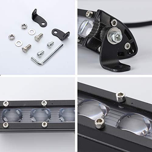 Par LED Light Bar 8" 60W 6000LM COB LED Bar Antivaho Ampolla Barra de LED de trabajo 4x4 Lente LED Linterna Off-Road 4x4 SUV Proyector de motocicleta Led al aire libre Lámpara de Garaje Jardín IP65
