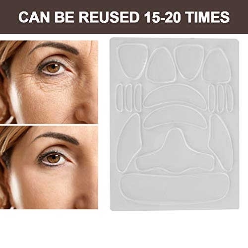 Parches Antiarrugas 16 Piezas de Estiramiento Facial Eliminación de Arrugas Adhesivo Reafirmante Ojos Boca Frente Frente Arrugas Tratamiento Suavizante Parches Oia Parches para el Cuidado