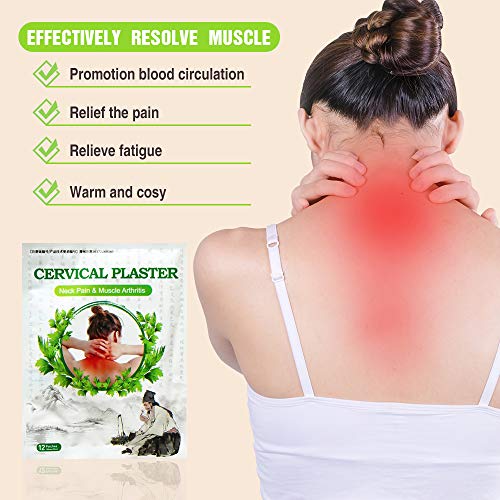 Parches de Calor, Parches de Alivio del Dolor, Cuello para Aliviar el Dolor Parches, Parche Autocalentador, Parche de Moxibustión Para Aliviar el Dolor de Cuello y Hombros 24 Piezas