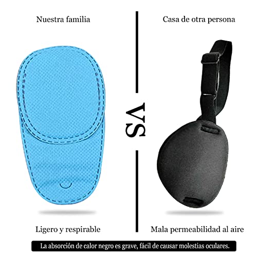 Parches Para Gafas Niños, IFUDE 3 Piezas Parches Ojos Niños, Gafas Niños Parches Parche Ojo Adulto Mejorar la Ambliopía, el Ojo Vago o el Estrabismo