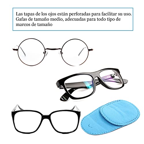 Parches Para Gafas Niños, IFUDE 3 Piezas Parches Ojos Niños, Gafas Niños Parches Parche Ojo Adulto Mejorar la Ambliopía, el Ojo Vago o el Estrabismo
