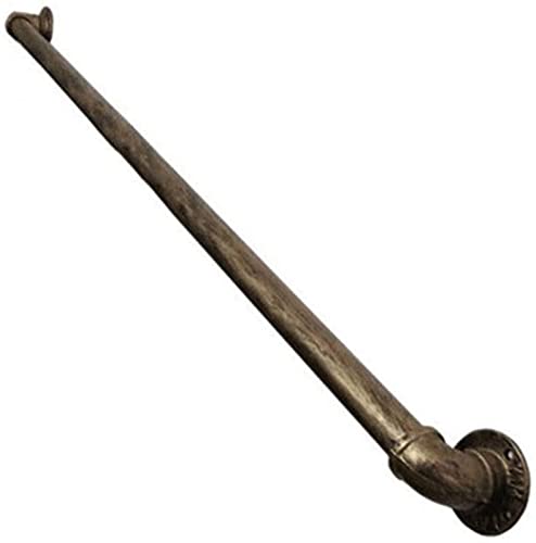 Pasamanos para escaleras - 30cm-600cm - Barandilla De Escalera De Viento Industrial De Bronce Vintage,barandilla de riel de Mano montada en la Pared para Interiores y Exteriores(Color:Black,Size:30CM)