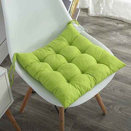 Pastillas De Silla, Cojín De Silla De Jardín, Pastillas De Silla Cojín De Mimbre Engrosado con Corbatas Cojines De Asiento Al Aire Libre para No Resbalones para Sillas De C(Size:40x40cm,Color:Verde)