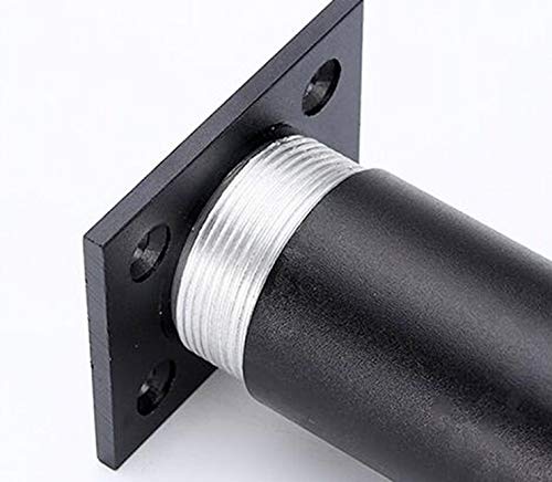 Patas para muebles Liuer 6PCS Pies de Gabinete Altura Regulable Pies con Tornillos Patas de Mesa Cocina Patas para Muebles Armario de Cocina Pies Redondo(Negro,60MM)