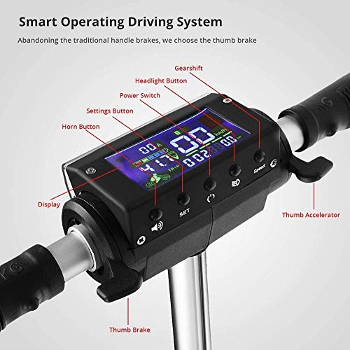 Patinete Eléctrico para Adultos, KUGOO S1 Scooter Electric Plegable Velocidad Máx 30 km/h, 350 Vatios, Batería 7.5Ah, Altura del Manillar Ajustable, Pantalla LCD, Impermeable IP54 (Negro)