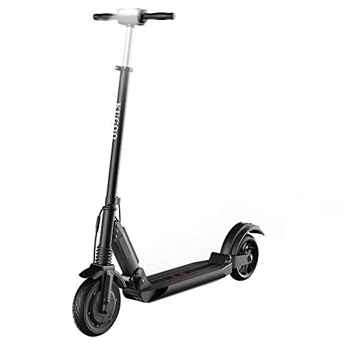 Patinete Eléctrico para Adultos, KUGOO S1 Scooter Electric Plegable Velocidad Máx 30 km/h, 350 Vatios, Batería 7.5Ah, Altura del Manillar Ajustable, Pantalla LCD, Impermeable IP54 (Negro)