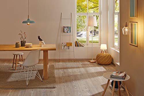 Paulmann 79654 Neordic Juna máx. 1x20 W, luminaria E14, lámpara de pie Verde Satinado/Cobre/Madera, bañador 230 V sin Fuente de luz