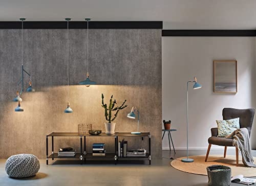 Paulmann 79654 Neordic Juna máx. 1x20 W, luminaria E14, lámpara de pie Verde Satinado/Cobre/Madera, bañador 230 V sin Fuente de luz
