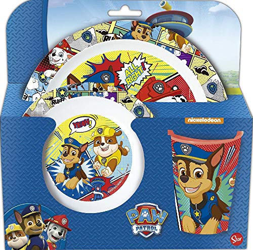 Paw Patrol 18949 - Juego De Vajilla Set, color Multicolor, 3 Unidad, 500 g