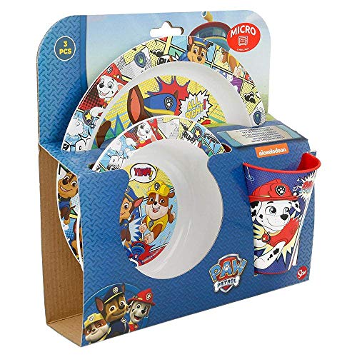 Paw Patrol 18949 - Juego De Vajilla Set, color Multicolor, 3 Unidad, 500 g