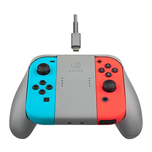 PDP Agarre de carga plus para 2 Joy, Color gris (Nintendo Switch)