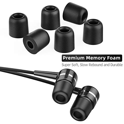 Peakally Almohadillas Auriculares Espuma Viscoelástica, 8 Pares Repuesto Auriculares Earbuds Tapón Oído Almohadilla Esponja Reemplazo Earpad para Auriculares de 4.5-5.5 mm