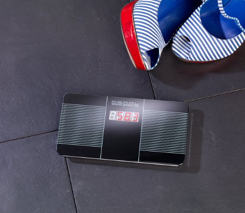 PEARL Escalas de viaje: Básculas de baño digitales de viaje, ultra compacto, 446 g ligero, Pantalla LED (Pequeños Básculas)