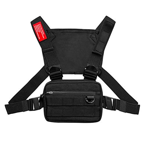 Pechera Pequeño pecho Rig bolso al aire libre Streetwear la correa del chaleco del pecho empaqueta para el pecho de los hombres WomenSport bolsillo bolsa