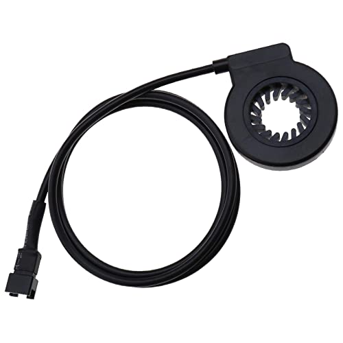 Pedal de bicicleta eléctrica KT-V12L 12 imanes Dual Hall Assist Sensor PAS Pedal System Impermeable Plug Cadence Speed E-Bike Sensor Accesorios Negro ABS