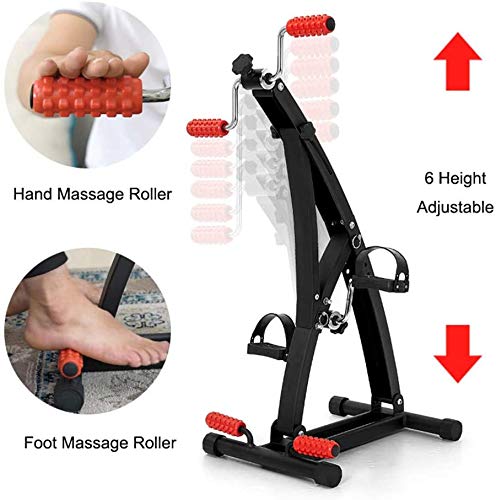 Pedalear Ejercitador - Pie Portátil, Mano, Brazo, Pierna Ejercicio De Pedaleo De La Máquina Con La Mano Y Del Pie Del Masaje De Rodillos, Aparatos De Ejercicios Gimnasia Para La Tercera Edad