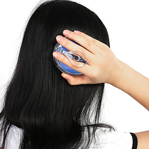 Peine, Aliviar la fatiga Cuidado de la salud champú pelo cuero cabelludo masajeador cepillo de ducha de lavado de pelo masaje peine herramienta de belleza 3.35 * 2.64inch(Azul)