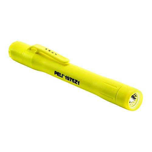 Peli Light 1975 Z1 ATEX Zone 1 - Linterna LED (94 lúmenes, protección contra bomberos, uso industrial, luz de lápiz), color amarillo