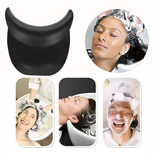 Pelo Salón Cuello Almohada de Silicona, Lavacabezas Portatil, Lavacabezas Peluqueria Lavacabezas Portatil Salón Spa Silicona Champú Tazón Pinza Lavado de Cabello Fregadero Cojín del Resto del Cuello